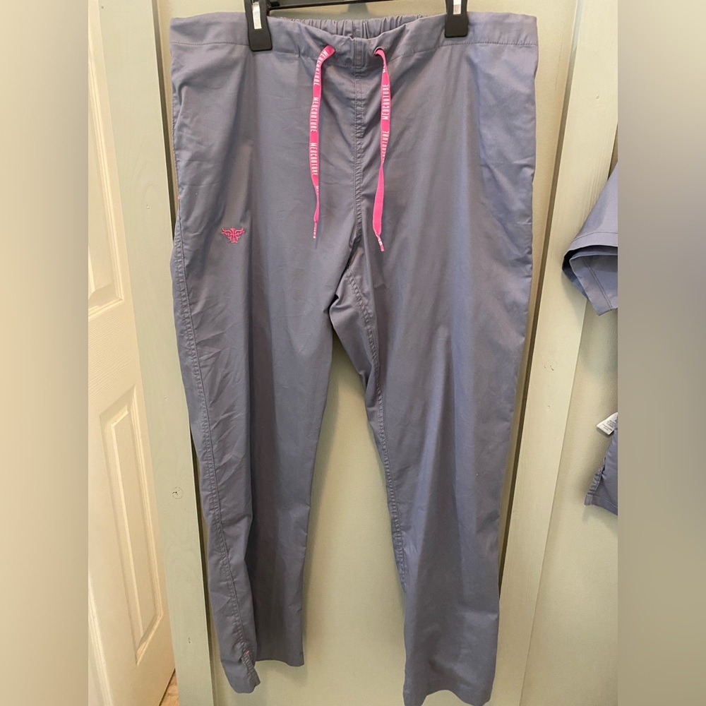 Gray Pants with Pink Accents
